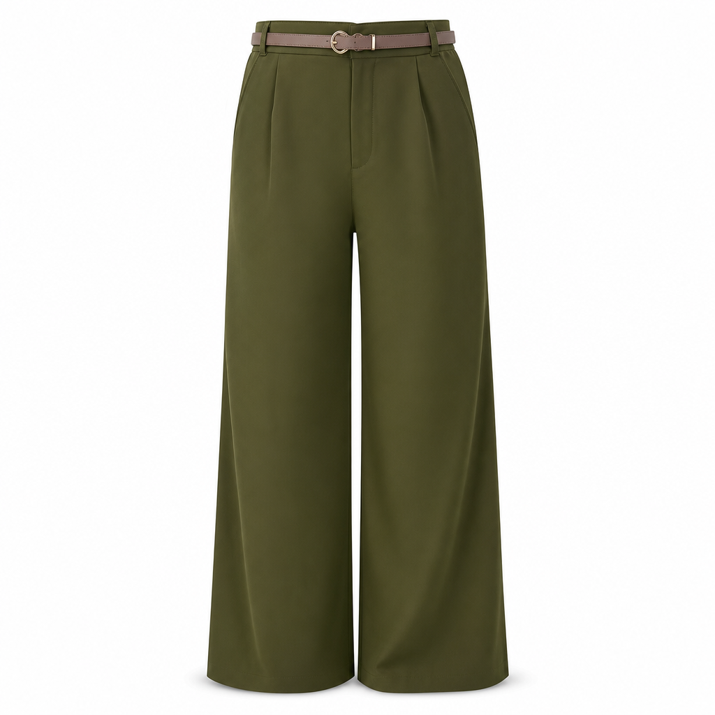 Pantalon de ville décontracté à larges jambes pour femmes, pantalon long pour automne-hiver