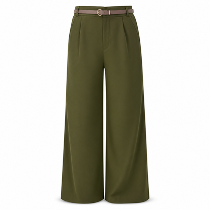 Pantalon de ville décontracté à larges jambes pour femmes, pantalon long pour automne-hiver