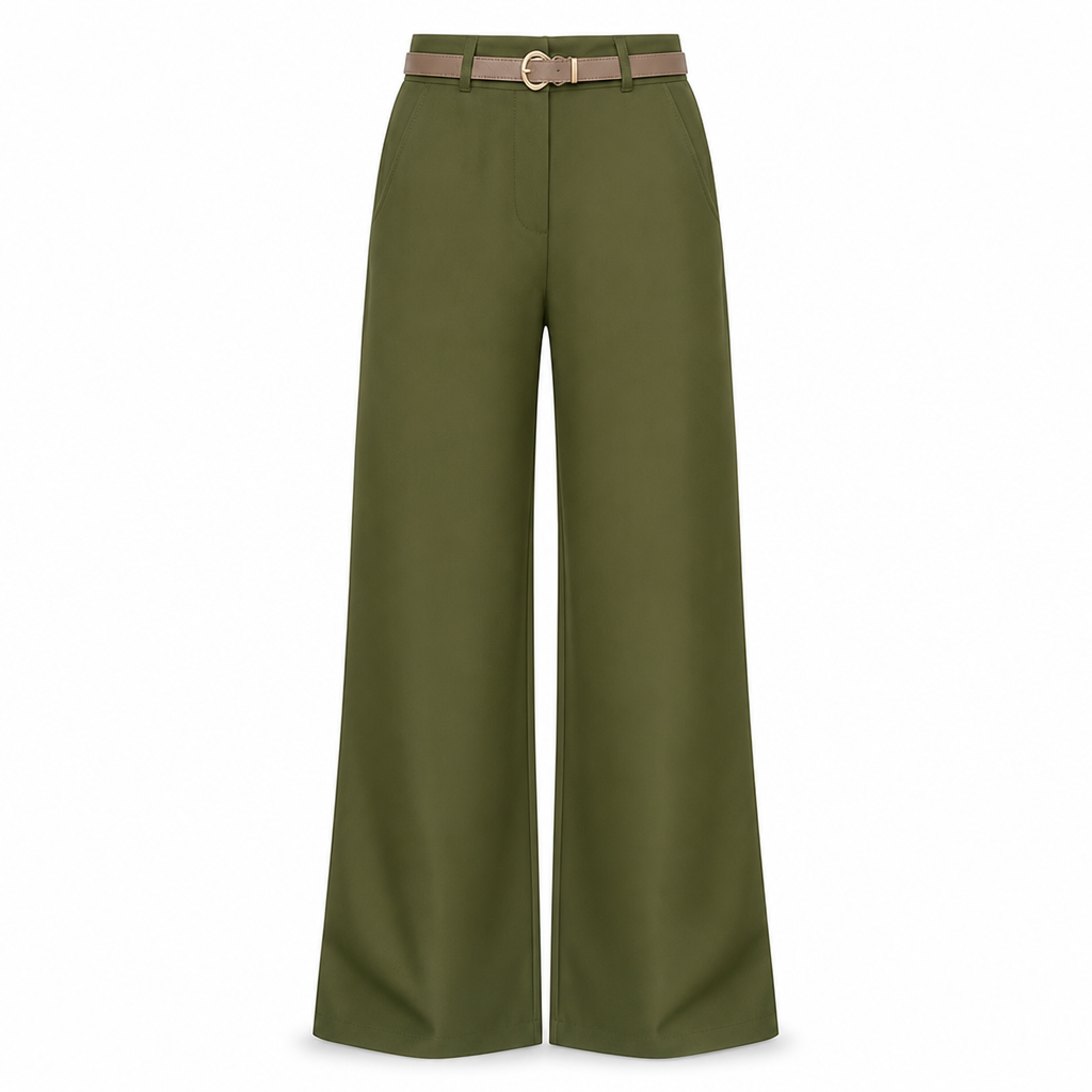 Pantalon de ville décontracté à larges jambes pour femmes, pantalon long pour automne-hiver