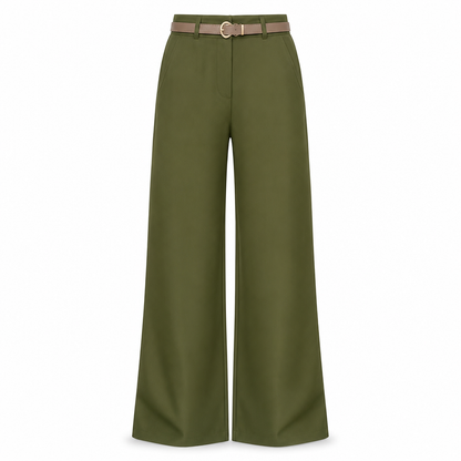Pantalon de ville décontracté à larges jambes pour femmes, pantalon long pour automne-hiver