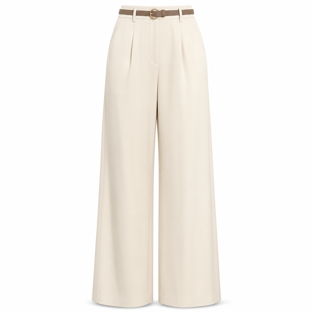 Pantalon de ville décontracté à larges jambes pour femmes, pantalon long pour automne-hiver