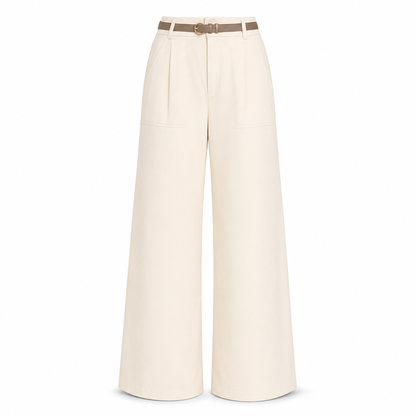 Pantalon de ville décontracté à larges jambes pour femmes, pantalon long pour automne-hiver