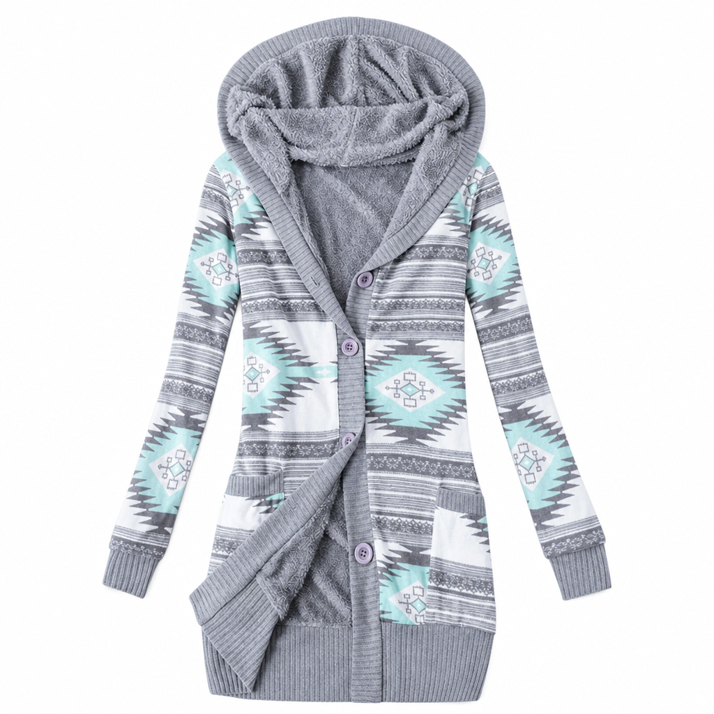 🔥 50% de réduction 🔥Pull à capuche mi-long en maille pour femme, doublure en coton