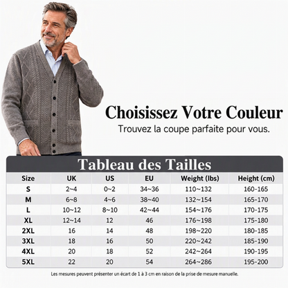 🔥 50% de réduction 🔥Cardigan Chaud Classique pour Homme