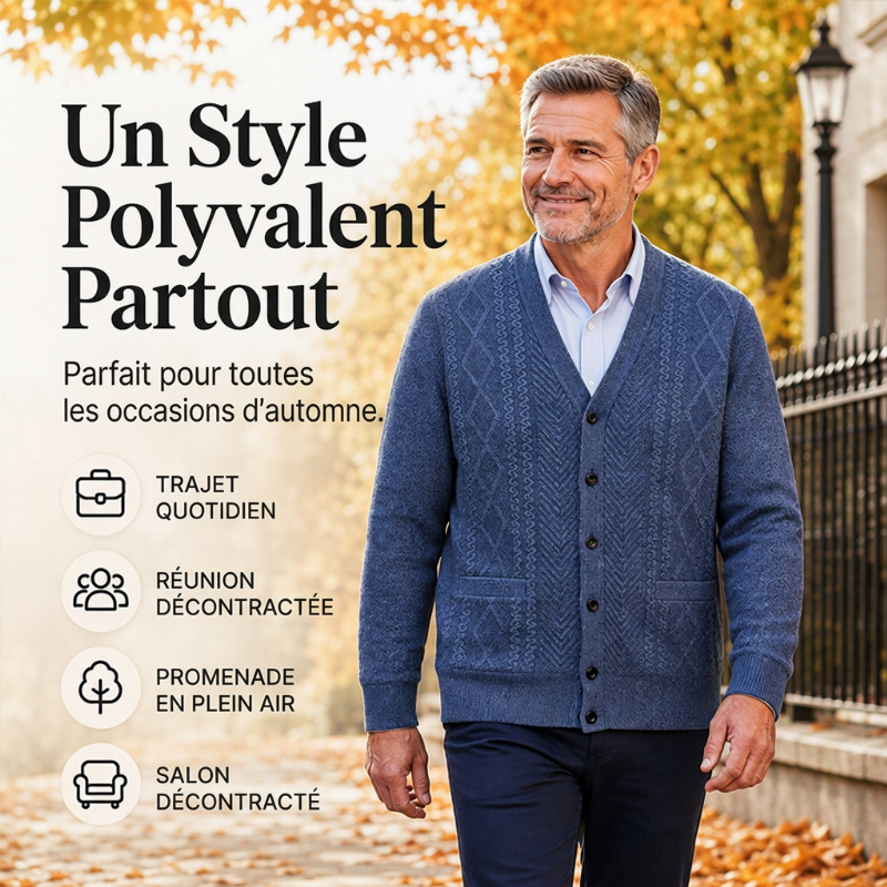 🔥 50% de réduction 🔥Cardigan Chaud Classique pour Homme