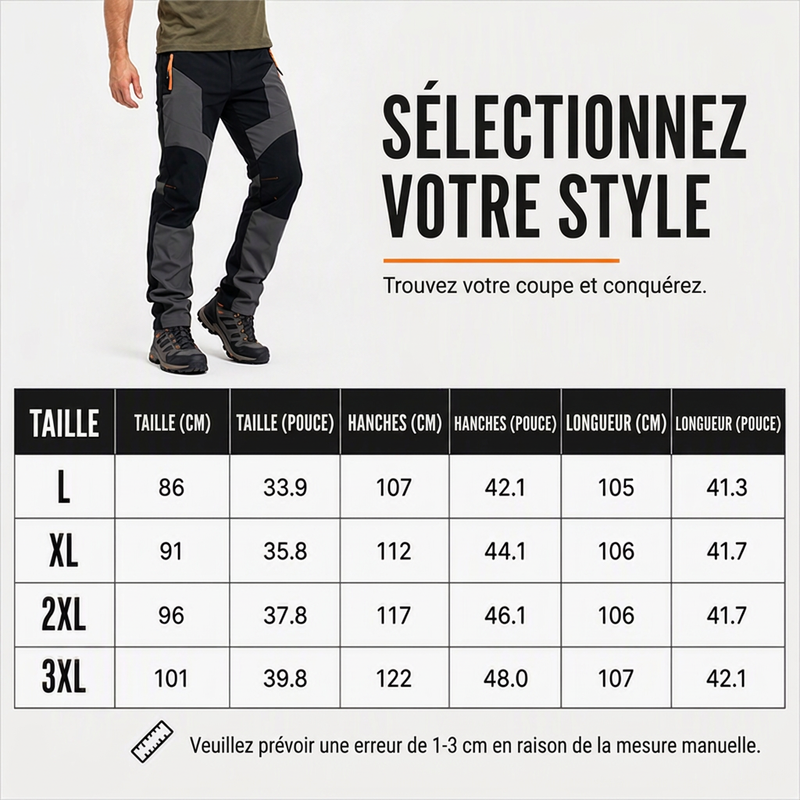✨Pantalons de randonnée imperméables et coupe-vent à patchwork pour hommes