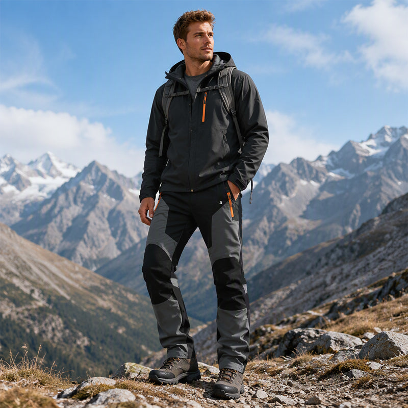 ✨Pantalons de randonnée imperméables et coupe-vent à patchwork pour hommes
