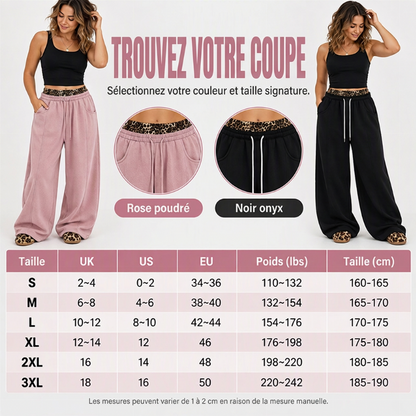 Jogging Femme Décontracté Imprimé Léopard et Patchwork