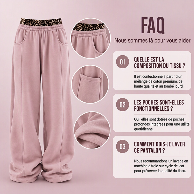 Jogging Femme Décontracté Imprimé Léopard et Patchwork