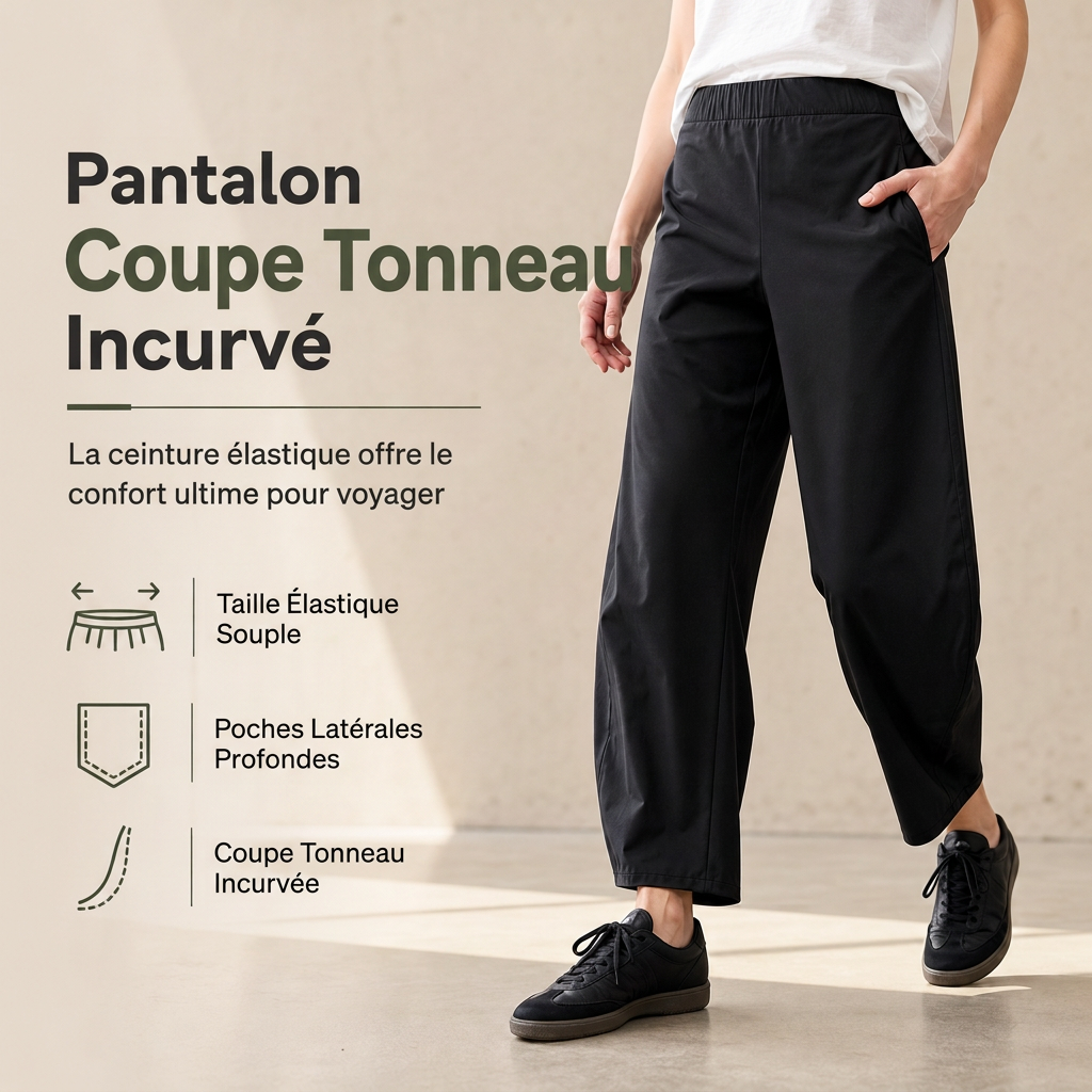 Pantalon Taille Haute Confortable pour Femme