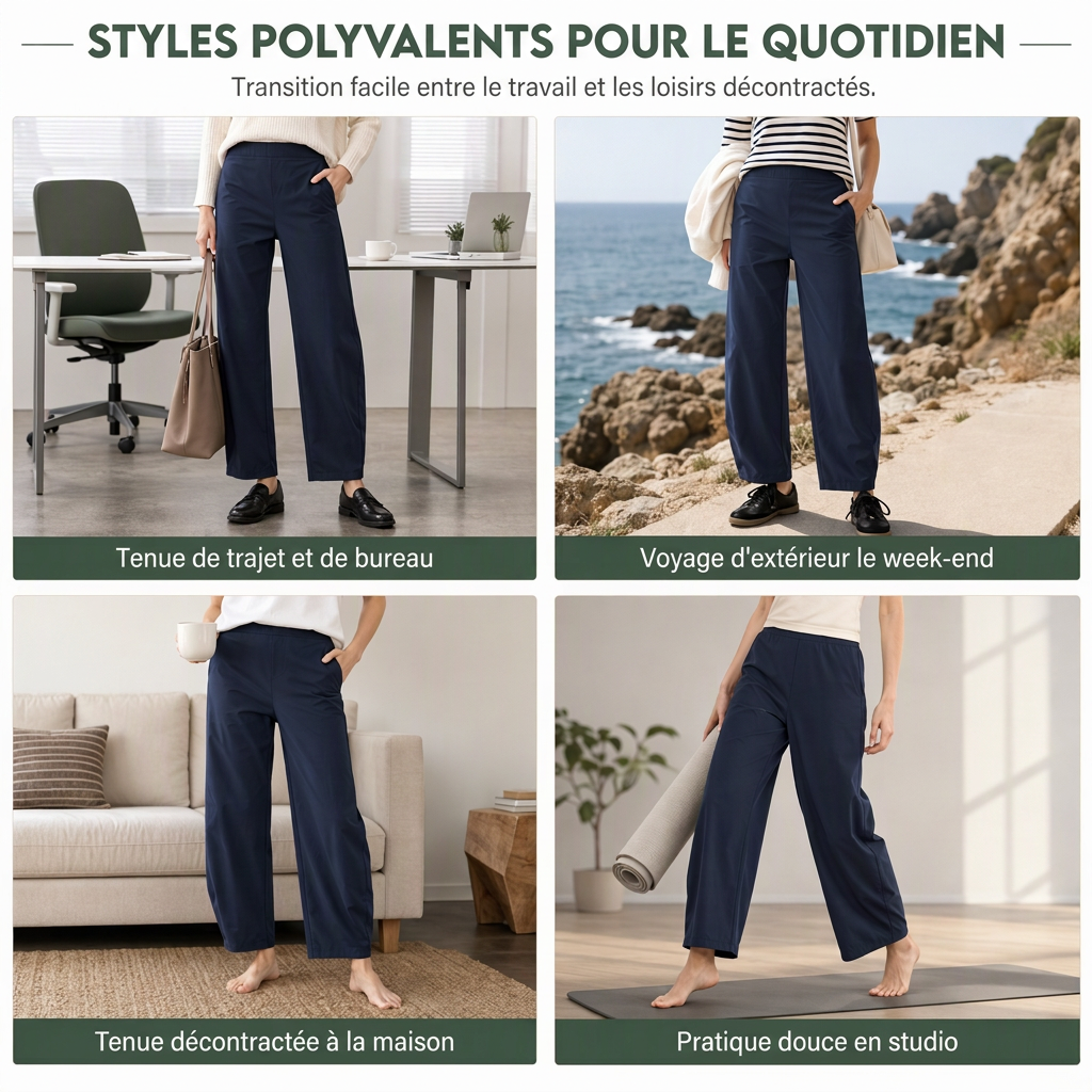 Pantalon Taille Haute Confortable pour Femme