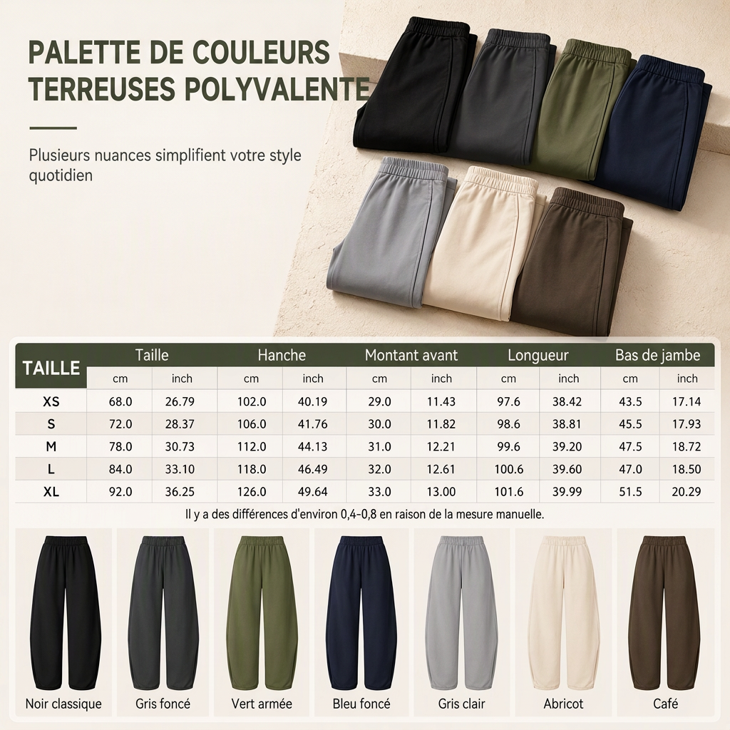 Pantalon Taille Haute Confortable pour Femme