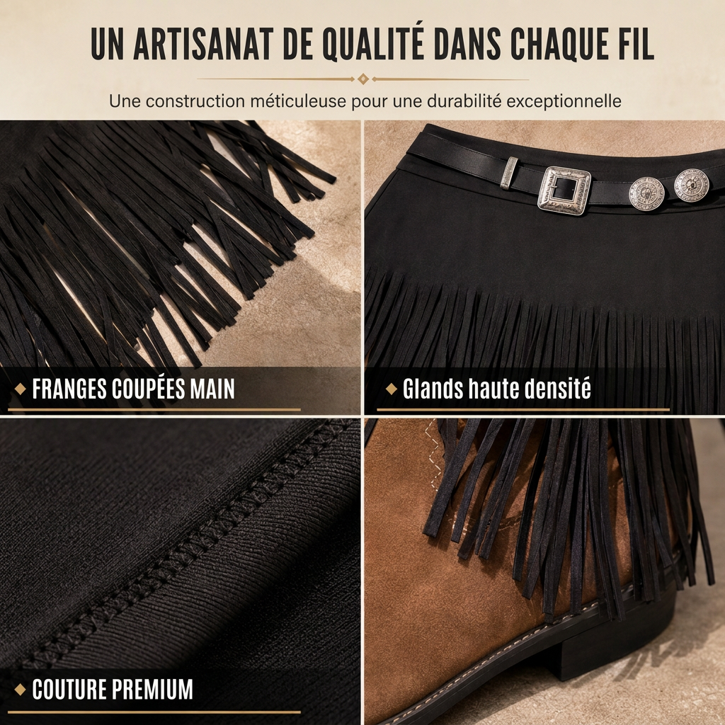 Jupe élastique à franges pour femmes, jupe polyvalente et tendance pour le printemps et l'automne