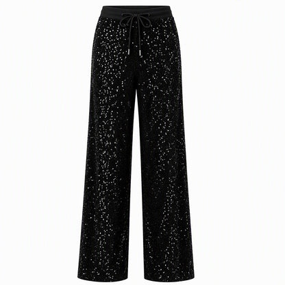 🔥 50% de réduction 🔥Pantalon large à paillettes scintillantes pour femme