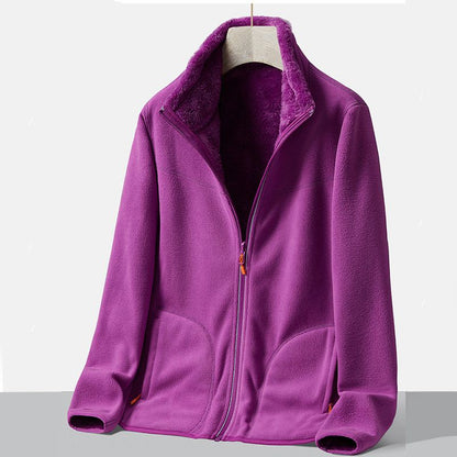 Manteau chaud doublé de fausse polaire, décontracté et polyvalent pour femmes