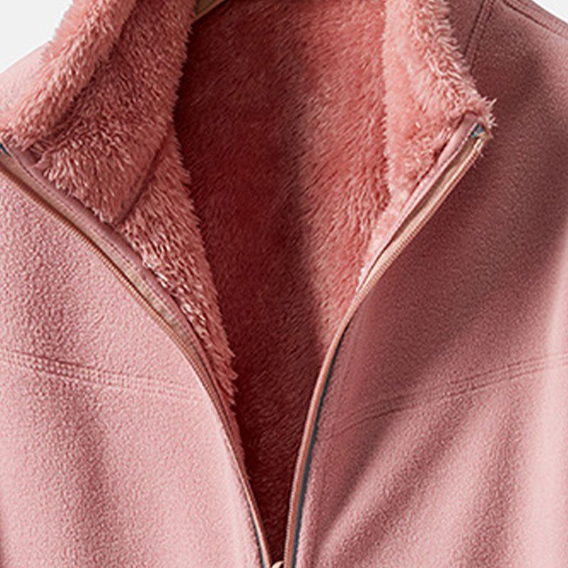 Manteau chaud doublé de fausse polaire, décontracté et polyvalent pour femmes