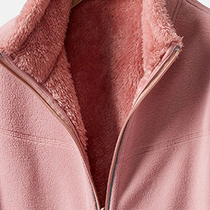 Manteau chaud doublé de fausse polaire, décontracté et polyvalent pour femmes