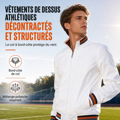 Veste décontractée unie pour homme