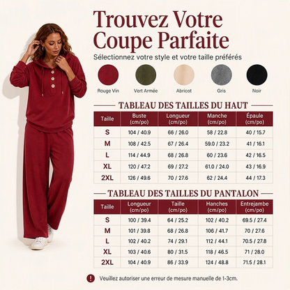 Ensemble décontracté femme : sweat à capuche et pantalon de salon