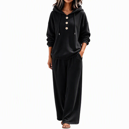 Ensemble décontracté femme : sweat à capuche et pantalon de salon