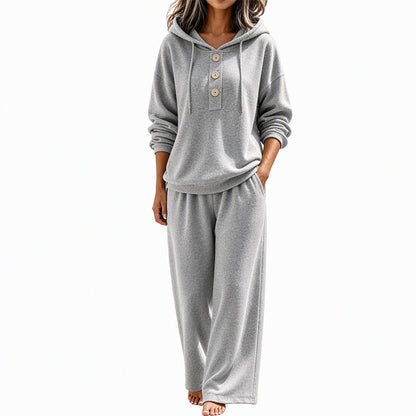 Ensemble décontracté femme : sweat à capuche et pantalon de salon