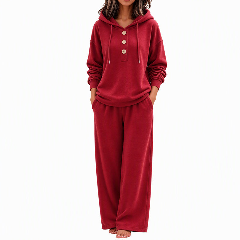 Ensemble décontracté femme : sweat à capuche et pantalon de salon