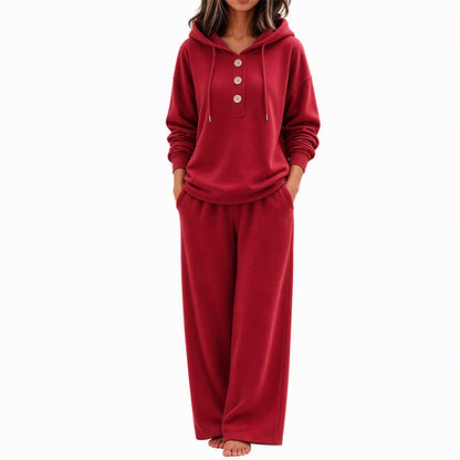Ensemble décontracté femme : sweat à capuche et pantalon de salon
