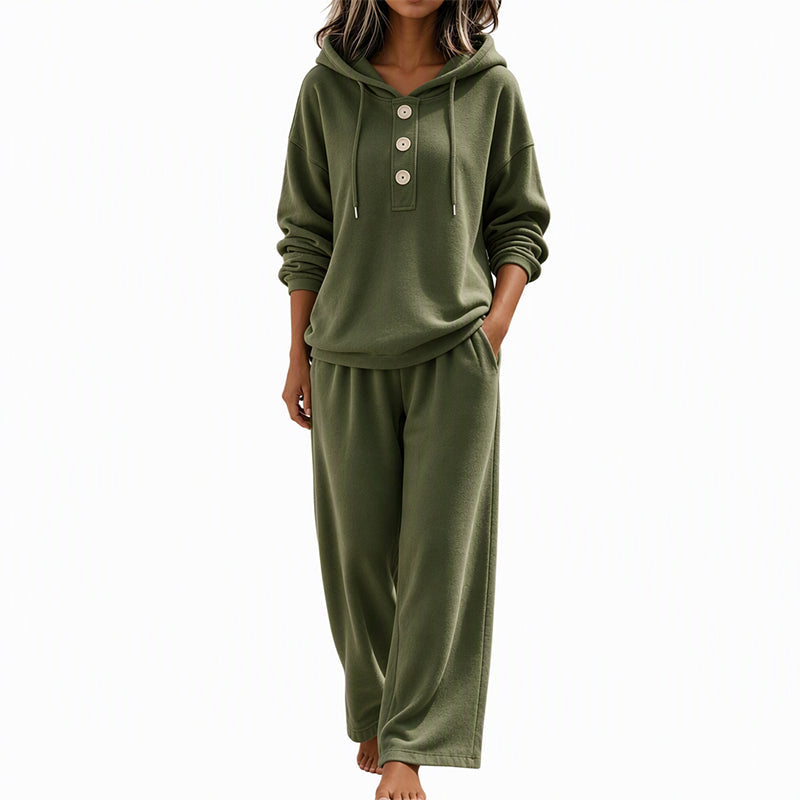 Ensemble décontracté femme : sweat à capuche et pantalon de salon