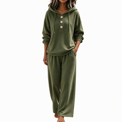 Ensemble décontracté femme : sweat à capuche et pantalon de salon