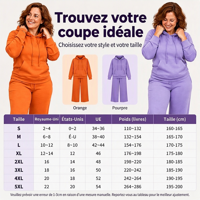 Ensemble de détente décontracté 2 pièces ample pour femme