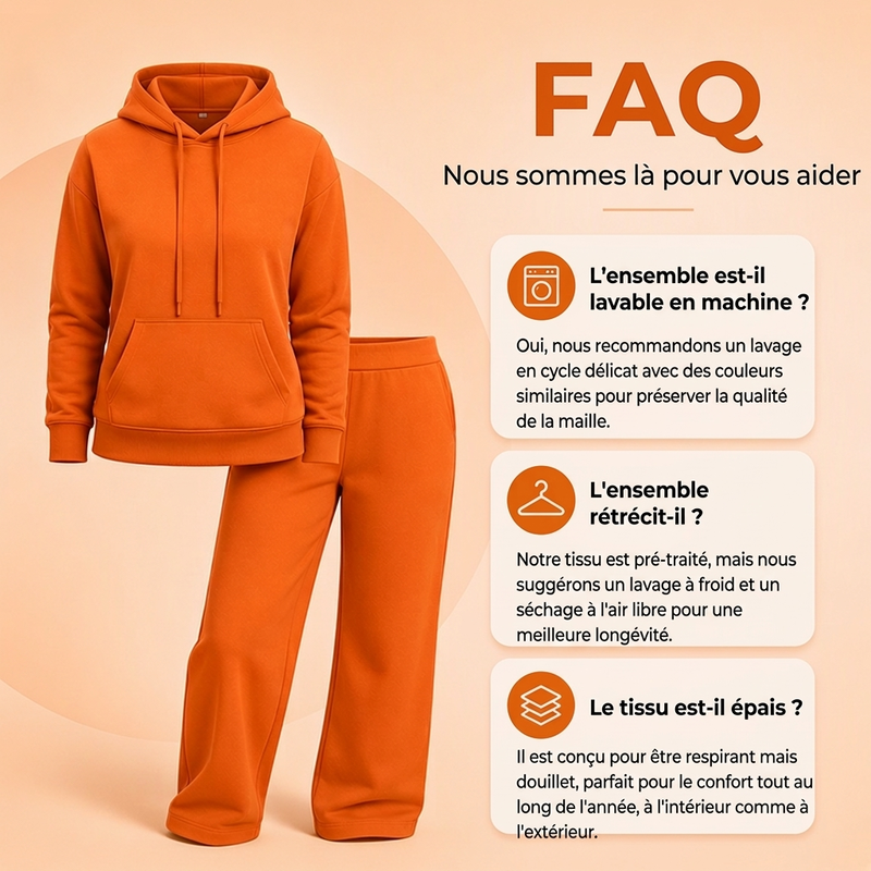 Ensemble de détente décontracté 2 pièces ample pour femme