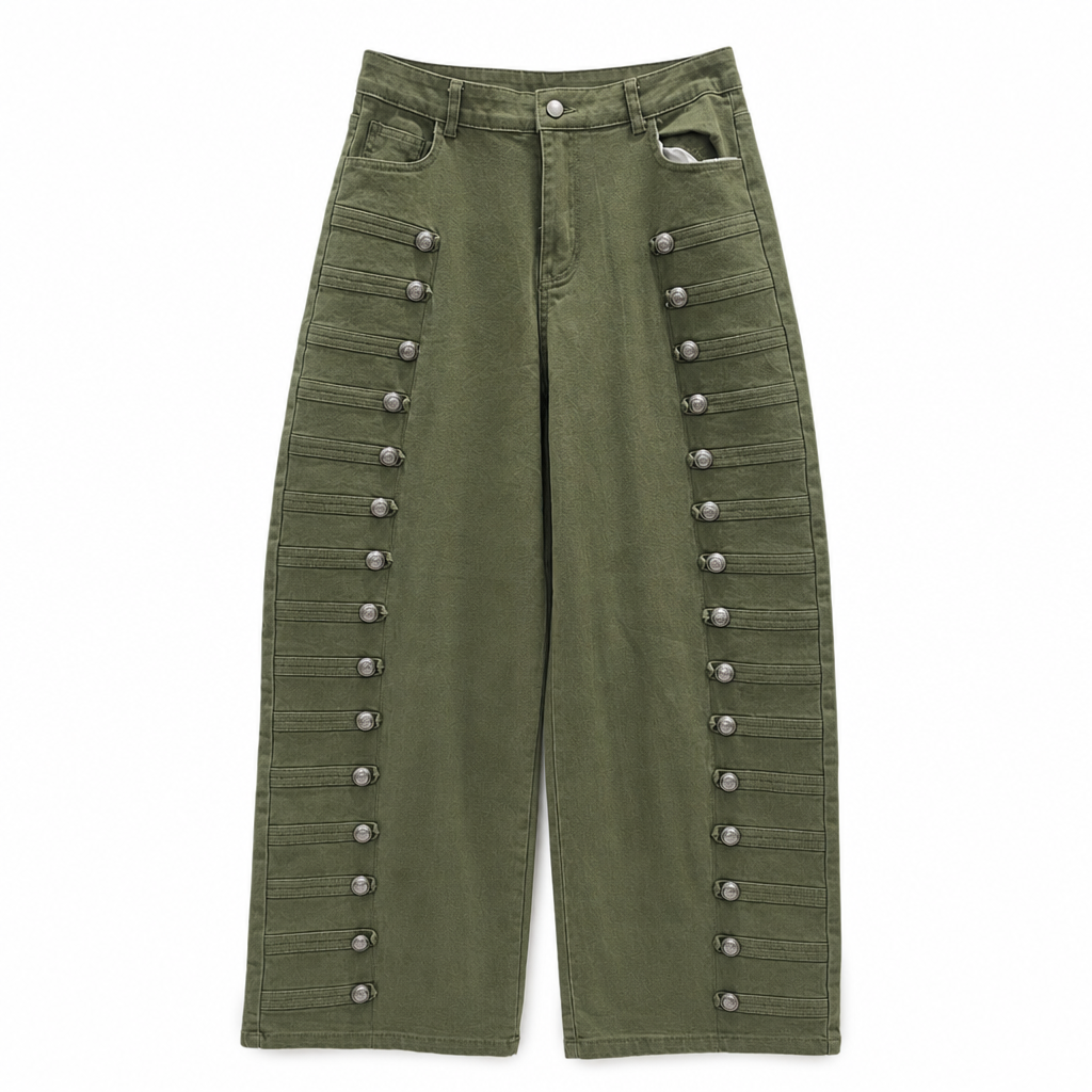 Jeans rétro taille haute pour femme à jambe courbe