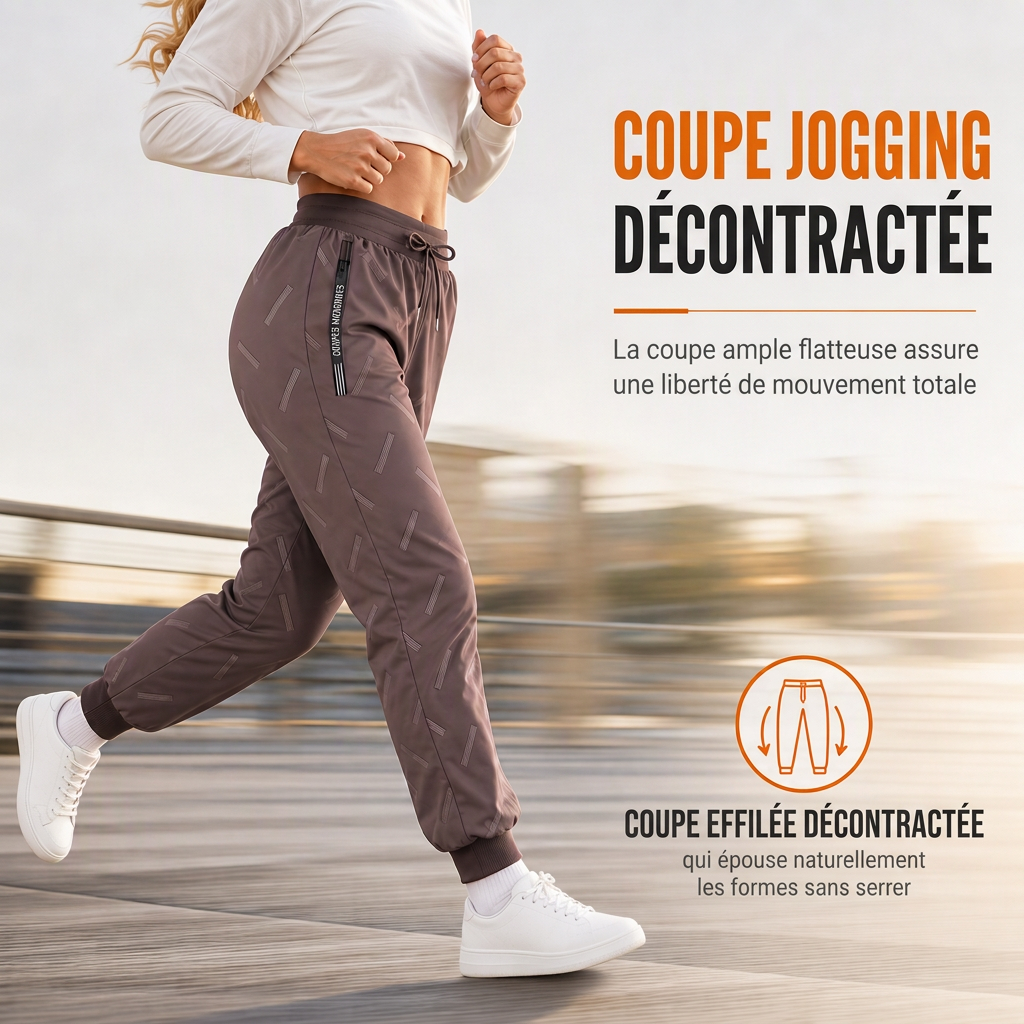 Jogging unisex ample en molleton sherpa doublé, pantalon décontracté chaud pour l'hiver avec poches zippées