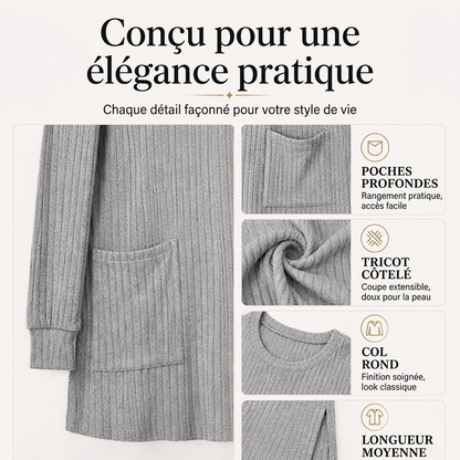 👜 -50 % sur toute la mode femme ! ✨Haut en maille côtelée mi-long confortable pour femme