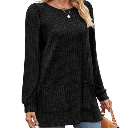 👜 -50 % sur toute la mode femme ! ✨Haut en maille côtelée mi-long confortable pour femme