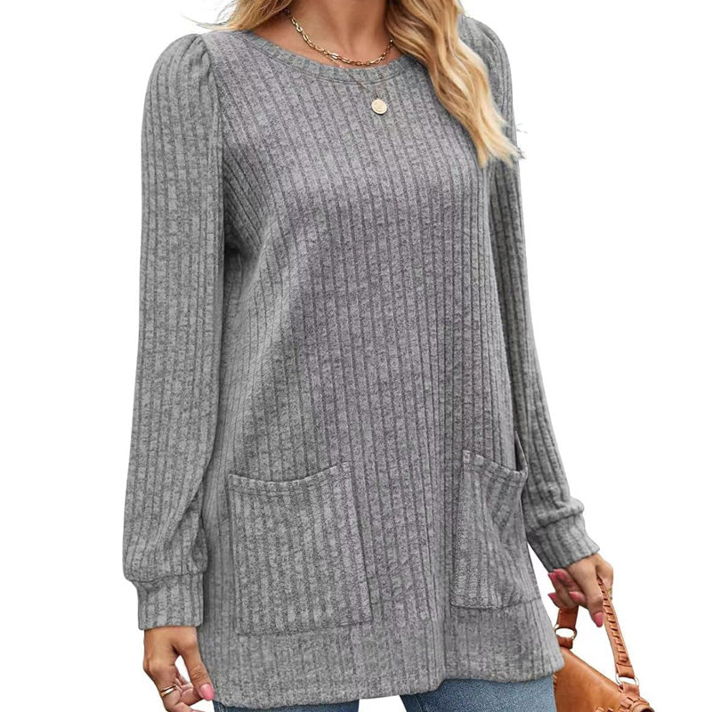 👜 -50 % sur toute la mode femme ! ✨Haut en maille côtelée mi-long confortable pour femme
