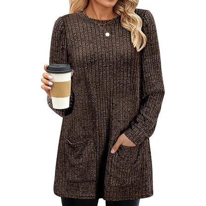 👜 -50 % sur toute la mode femme ! ✨Haut en maille côtelée mi-long confortable pour femme