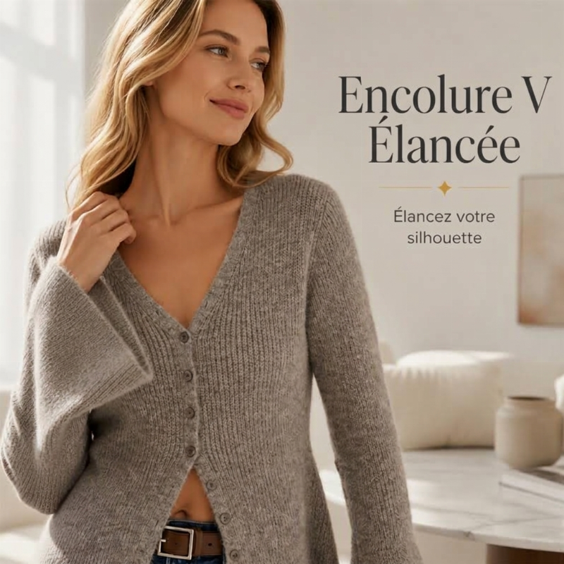 📢📢50 % DE RÉDUCTION !! ⏰& Livraison gratuite✈Cardigan long en maille à col ouvert pour femme
