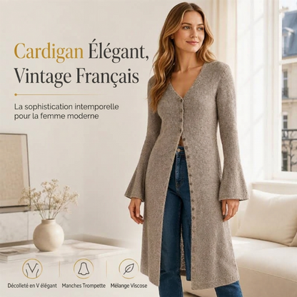 📢📢50 % DE RÉDUCTION !! ⏰& Livraison gratuite✈Cardigan long en maille à col ouvert pour femme