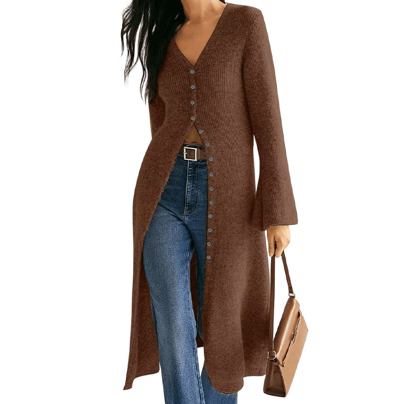 📢📢50 % DE RÉDUCTION !! ⏰& Livraison gratuite✈Cardigan long en maille à col ouvert pour femme