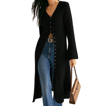 📢📢50 % DE RÉDUCTION !! ⏰& Livraison gratuite✈Cardigan long en maille à col ouvert pour femme