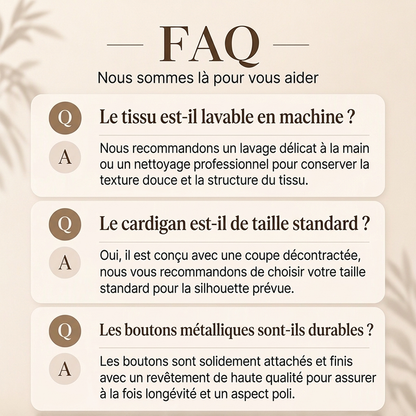 Cardigan en tricot à col montant et double boutonnage pour femmes