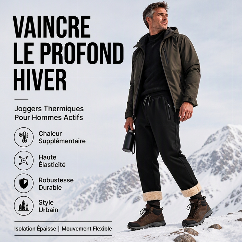 Pantalon de survêtement chaud d'hiver pour homme
