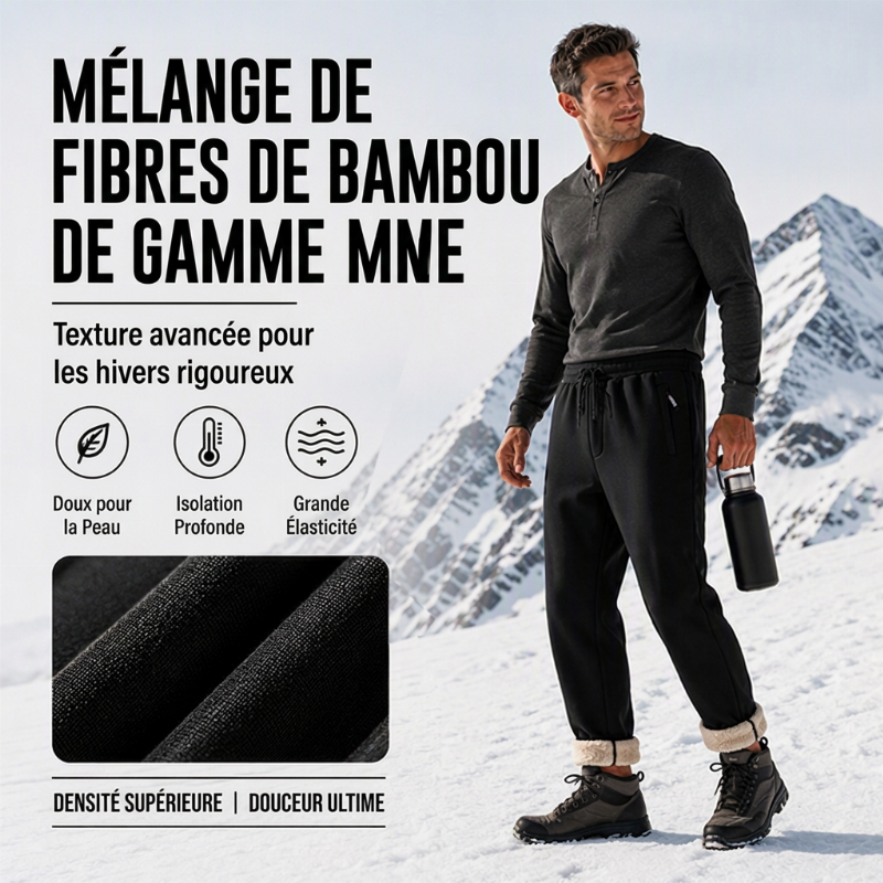 Pantalon de survêtement chaud d'hiver pour homme