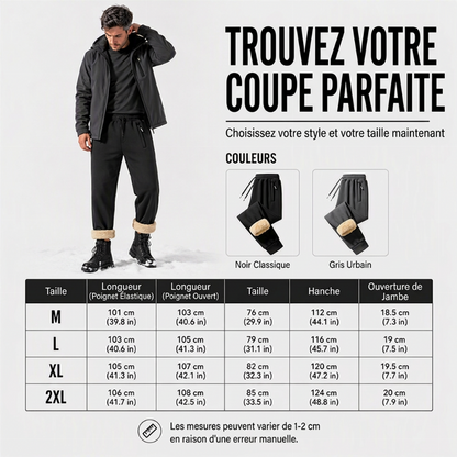 Pantalon de survêtement chaud d'hiver pour homme