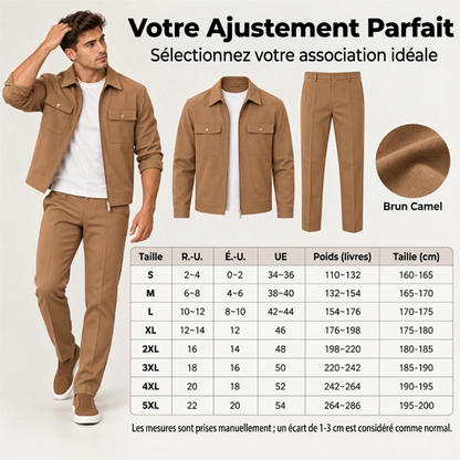 Ensemble veste et pantalon décontractés et stylés pour hommes