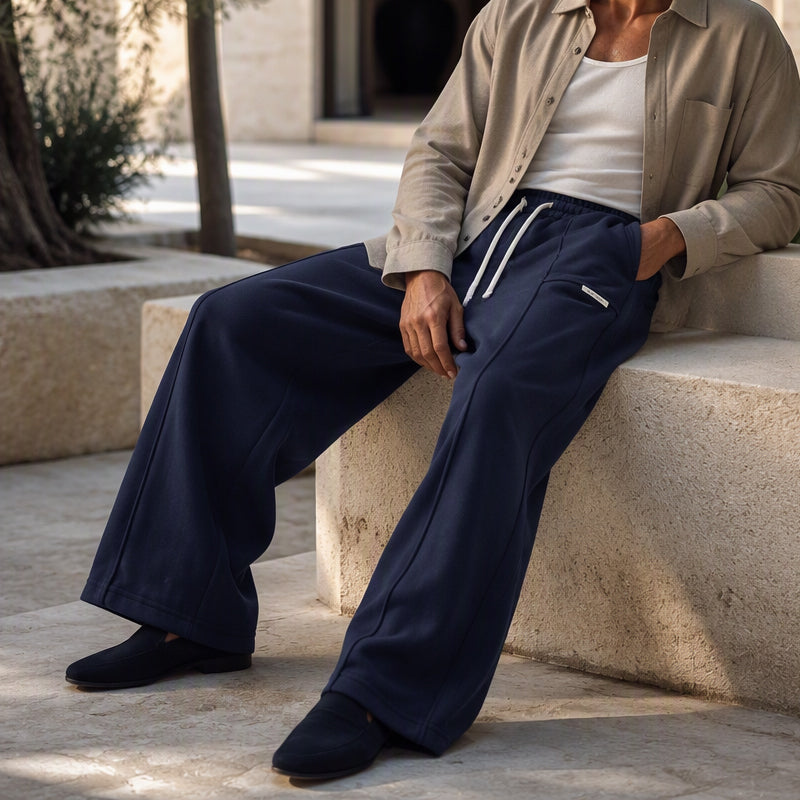 Pantalon de sport ample et décontracté pour homme à jambe large