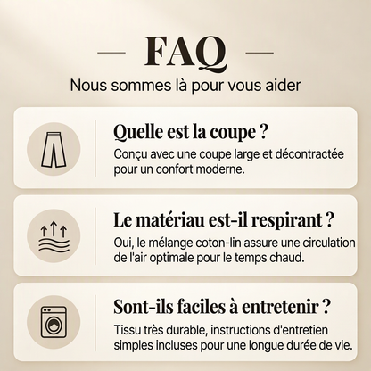 Pantalon décontracté respirant à jambe large pour homme