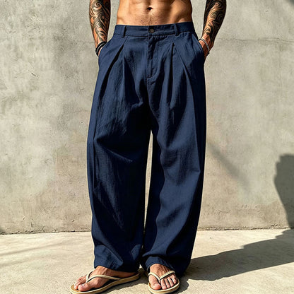 Pantalon décontracté respirant à jambe large pour homme