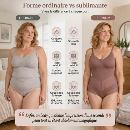 Body couvrant gainant ventre plat pour femme grande taille